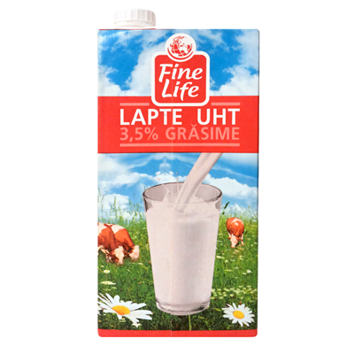 Fine Life Lapte Uht 3.5% Grasime 1 L